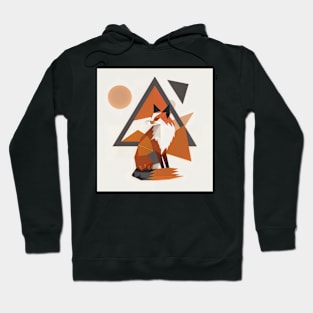 Abstraction Wild fox: Abstract Nature Art Hoodie